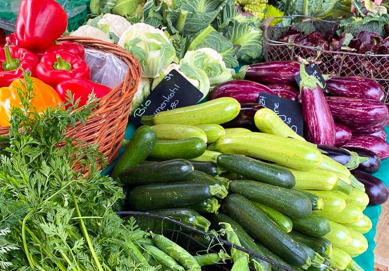 Gemüse auf dem Marktstand